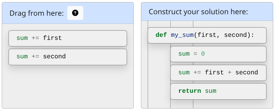 Screenshot of the pl-order-blocks element with optional lines